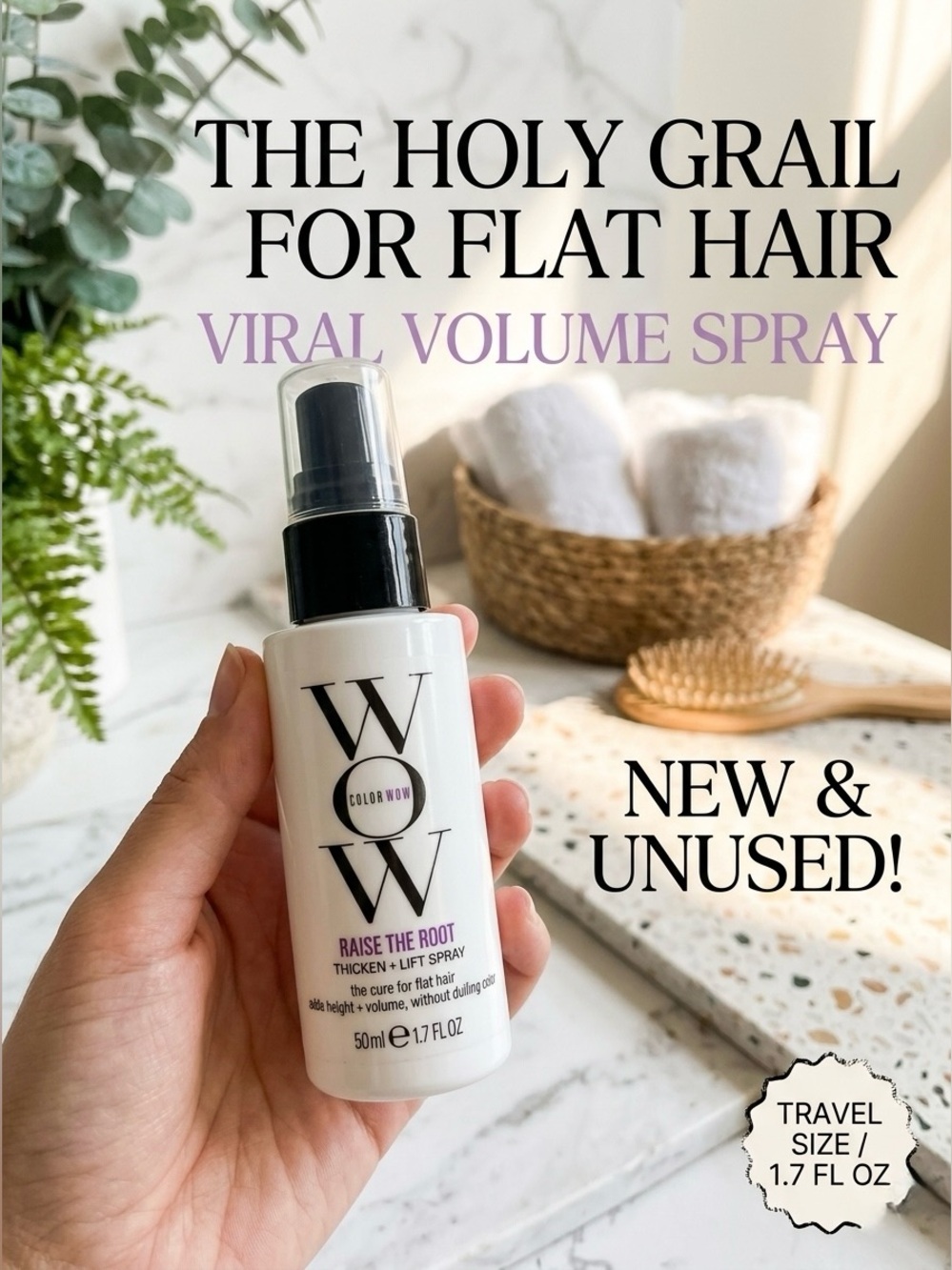 NWT Color Wow Raise The Root Thicken Lift Spray Travel Size 1.7 oz New